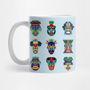 Zulu Aztec Warrior masks Mug